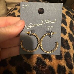 Universal Thread Twisted Gold Earrings